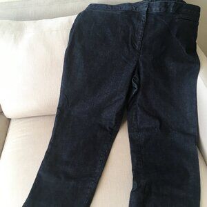 Dependable Talbots Straight Leg Jeans, Dark Wash, Size 16, Cotton, Mid-weight